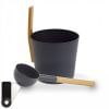 KOLO Sauna Bucket with straight handle and Ladle, Bamboo/Aluminum, 1Gal Set #3