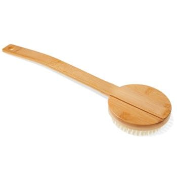 KOLO Sauna Bath Back Brush with Handle, Natural Bamboo