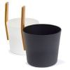 KOLO Sauna Bucket #3 with straight handle, Bamboo/Aluminum, 1Gal
