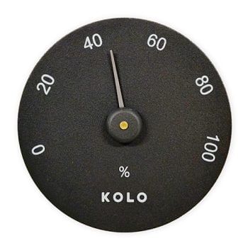 Kolo Hygrometer, Round, Black