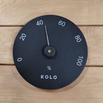 Kolo Sauna Hygrometer, Round, Black