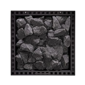 Narvi Kuru wood fired sauna stove rocks from above