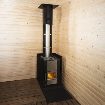 Narvi Kuru wood fired sauna stove In Sauna