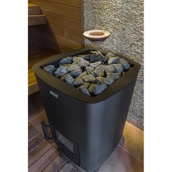 Narvi NC Black Wood-Burning Sauna Stove, Up to 17kW