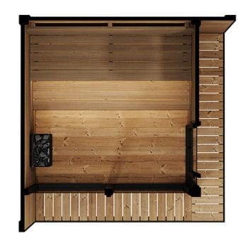 SaunaLife GL6 Outdoor Sauna Kit FloorPlan