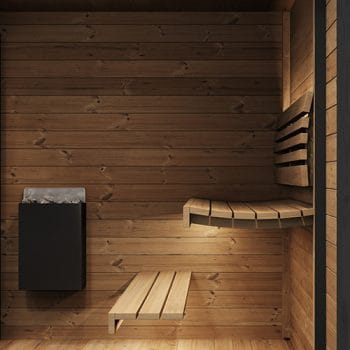 SaunaLife GL6 Outdoor Sauna Kit Interior Bench