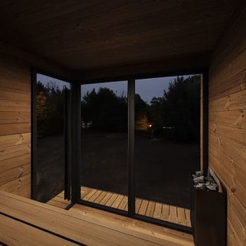SaunaLife GL6 Outdoor Sauna Kit Interior Glass