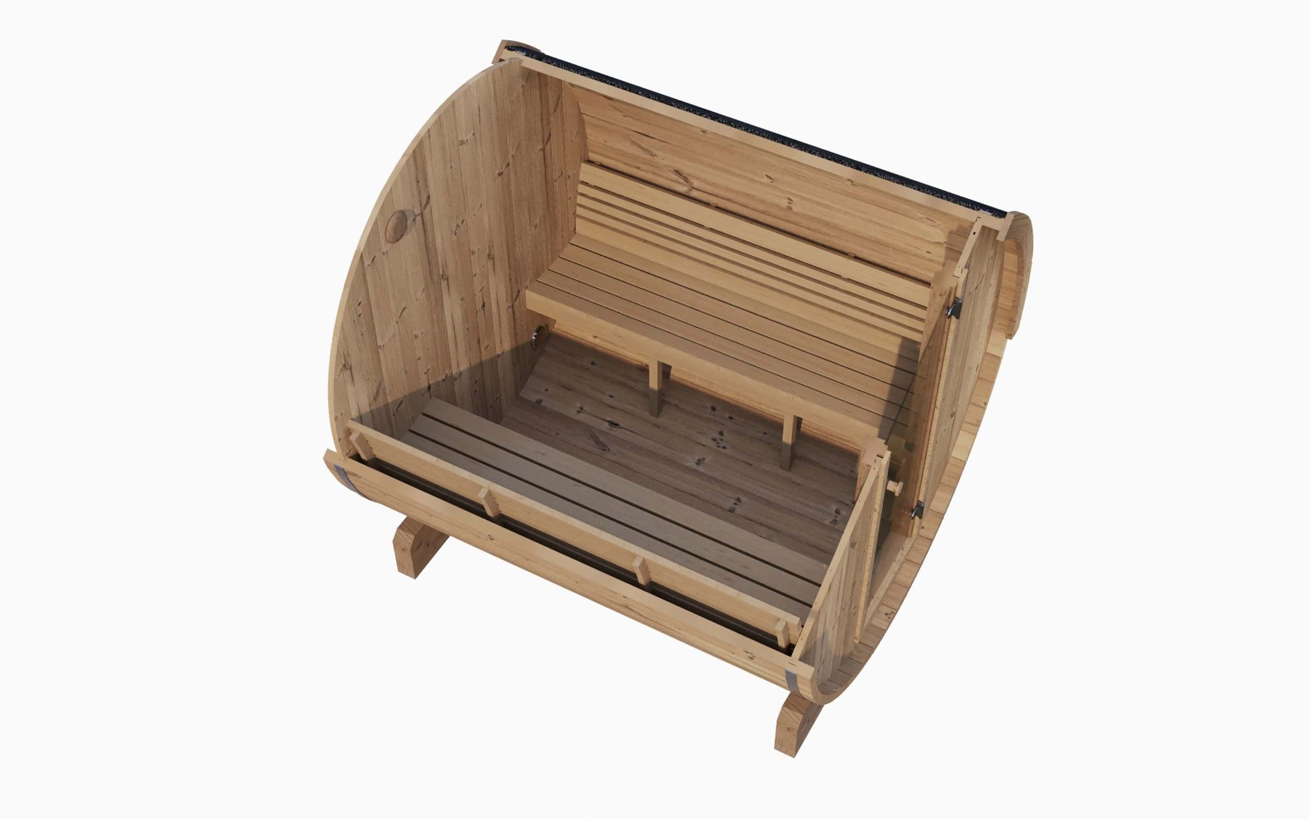 SaunaLife Model E6 3 Person Outdoor Barrel Sauna Floor