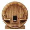 SaunaLife Model E6 3 Person Outdoor Barrel Sauna Front Cross Section