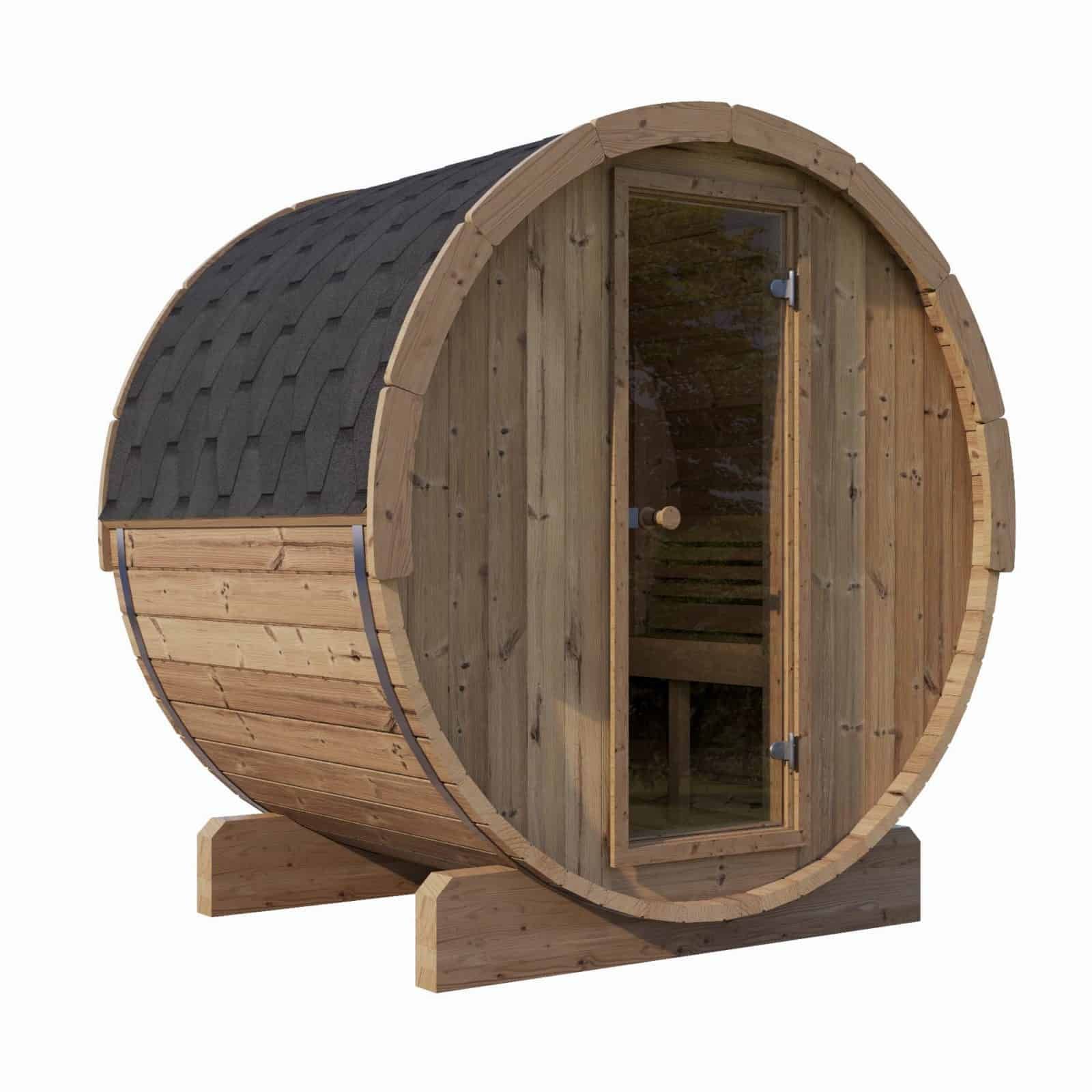 SaunaLife Model E6 3 Person Outdoor Barrel Sauna