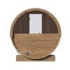 SaunaLife Model E6W 3 Person Outdoor Sauna Barrel Window Back View