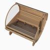 SaunaLife Model E6W 3 Person Outdoor Sauna Barrel Window Floor Plan