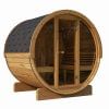 SaunaLife Model E7G 4 Person Barrel Sauna with Glass Front