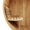 SaunaLife Model E8 6 Person Outdoor Sauna Barrel Bench Side View