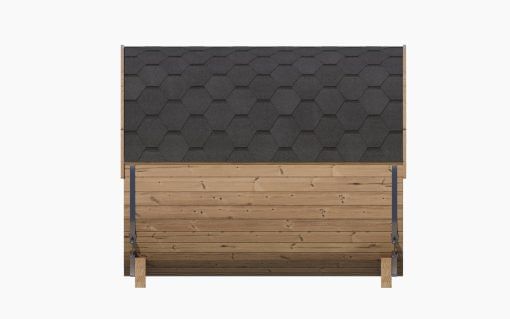 SaunaLife Model E8 6 Person Outdoor Sauna Barrel Side View
