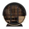 SaunaLife Model EE6G 4 Person Outdoor Sauna Barrel Front View