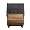 SaunaLife Model EE6G 4 Person Outdoor Sauna Barrel Side View