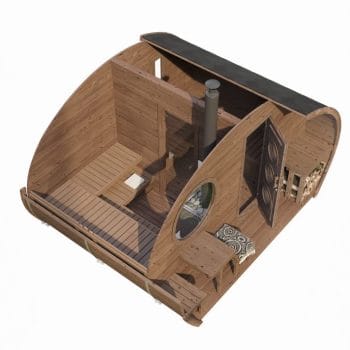 SaunaLife Model G11 8 Person Outdoor Sauna Floor Plan