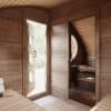 SaunaLife Model G11 8 Person Outdoor Sauna Interior