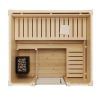 SaunaLife Model G2 4 Person Traditional Outdoor Home Sauna Floor Plan Layout