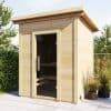 SaunaLife Model G2 4 Person Traditional Outdoor Home Sauna Front