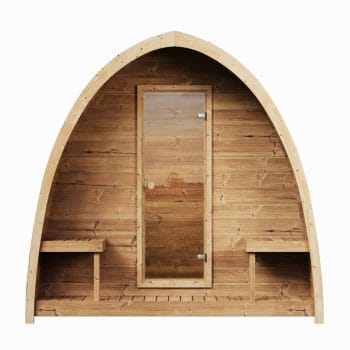 SaunaLife Model G3 4 Person Outdoor Home Sauna Front View