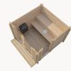 SaunaLife Model G4 6-Person Traditional Outdoor Sauna Floor Plan Layout