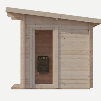 SaunaLife Model G4 6-Person Traditional Outdoor Sauna Side