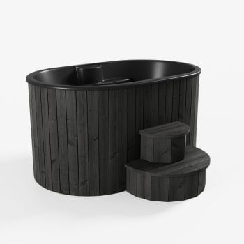 SaunaLife Model S2B 2-Person Cold&Hot Immersion Tub, Black