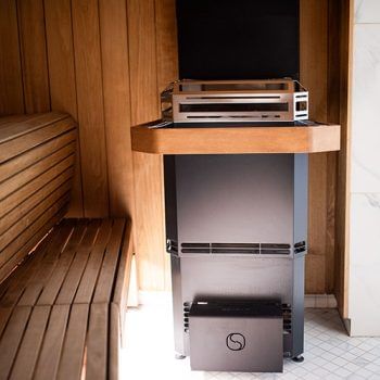 Saunum Air L 13 Sauna Heater Package 13kW with Climate Equalizer With Safety Rail