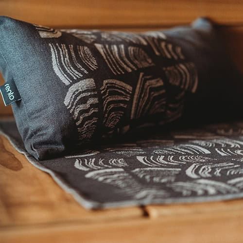 Coal Black Sauna Pillow and Seat Cover Set - Rento Pino