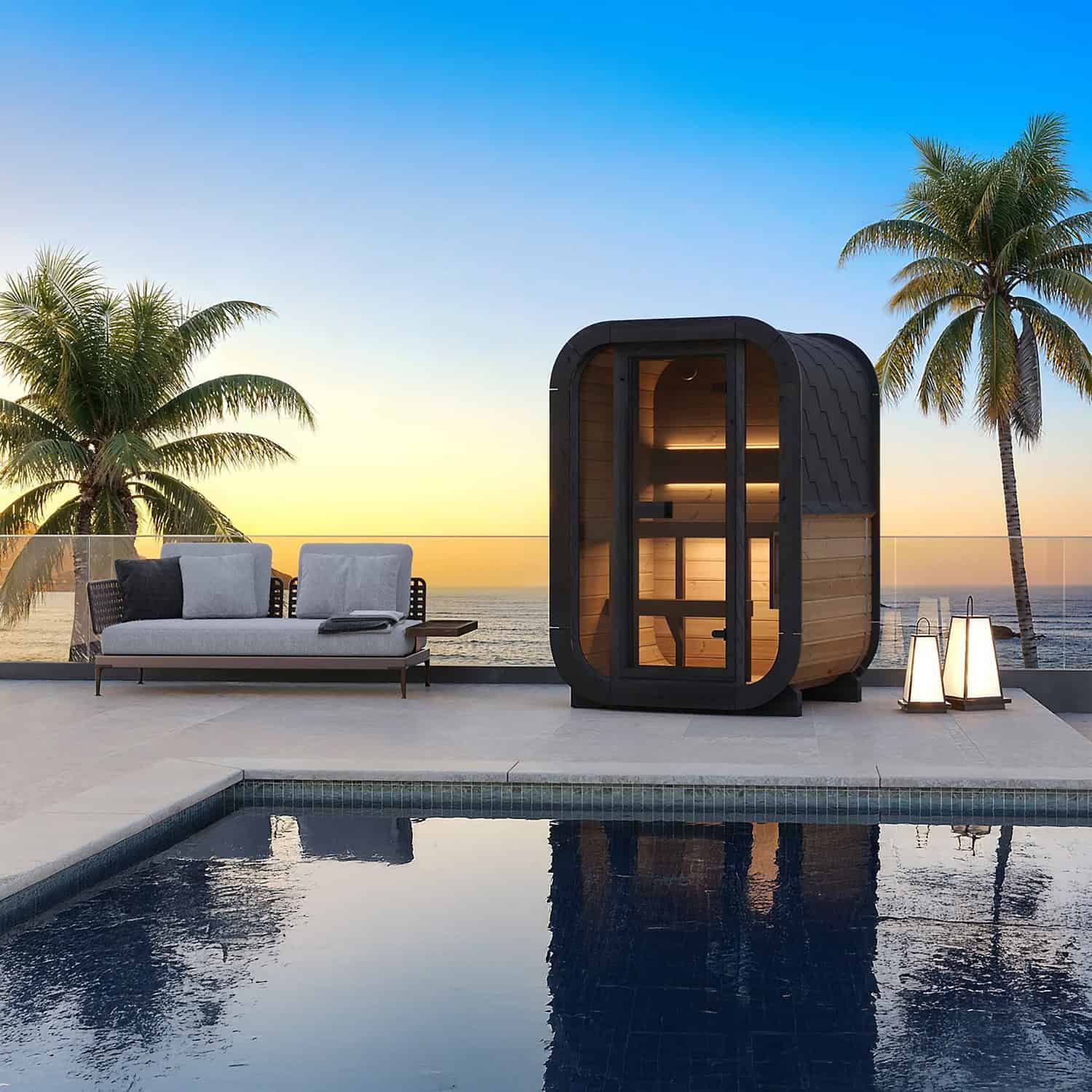 SaunaLife Cl3G cube outdoor sauna