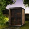 SaunaLife GL4 Outdoor Sauna Kit In Backyard
