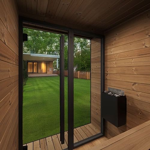 SaunaLife GL4 Outdoor Sauna Kit Inside View