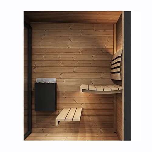 SaunaLife GL4 Outdoor Sauna Kit 2 tier Bench
