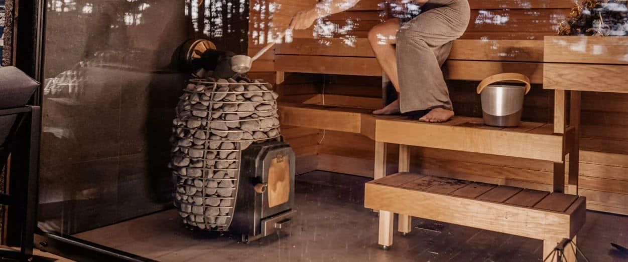 Huum Hive Wood Sauna Heater Background