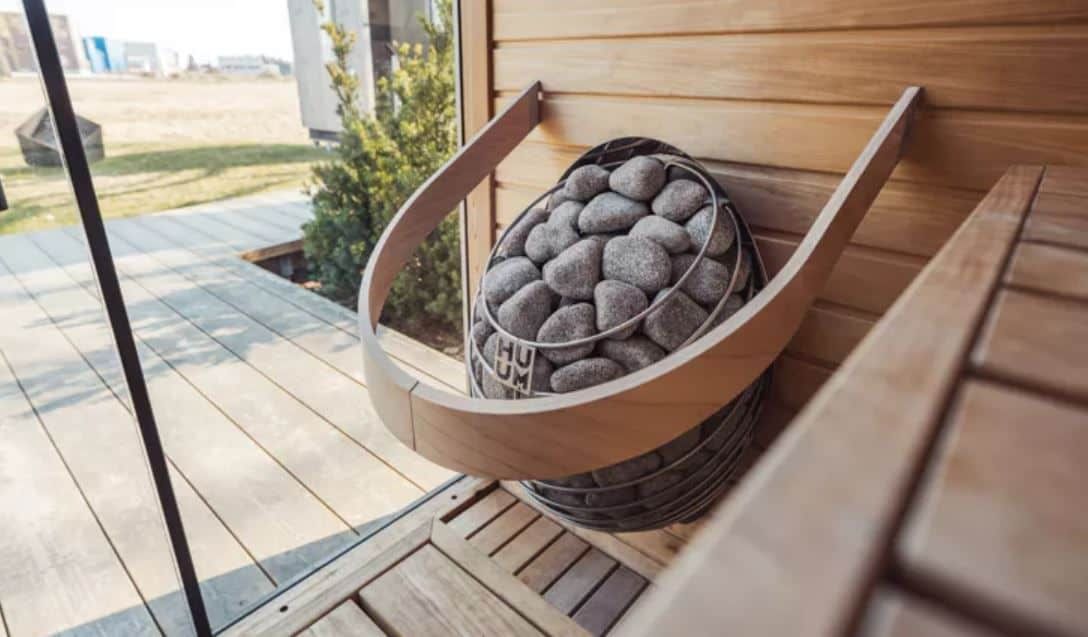 huum drop sauna heater background