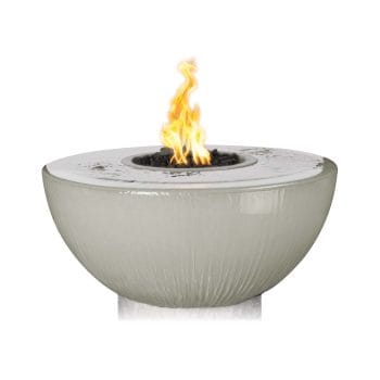 The Outdoor Plus Sedona Fire & Water Bowl - 360° Spill - GFRC Concrete Ash