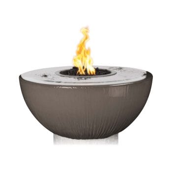 The Outdoor Plus Sedona Fire & Water Bowl - 360° Spill - GFRC Concrete Chestnut