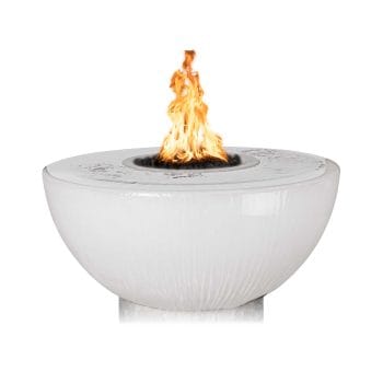 Alternative view of The Outdoor Plus Sedona Fire & Water Bowl - 360° Spill - GFRC Concrete