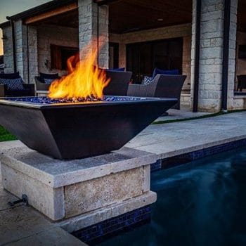 The Outdoor Plus Maya Fire Bowl Outside