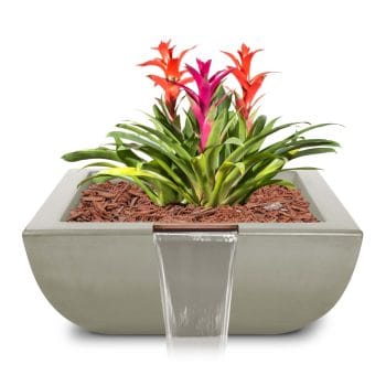 The Outdoor Plus Avalon Concrete Planter & Water Bowl