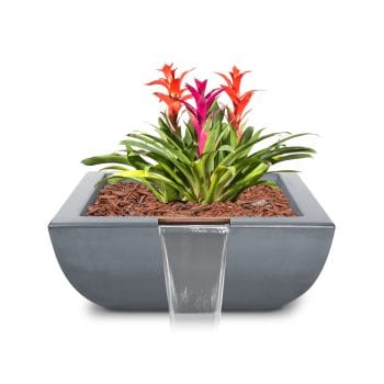 The Outdoor Plus Avalon Planter & Water Bowl Made of GFRC Concrete