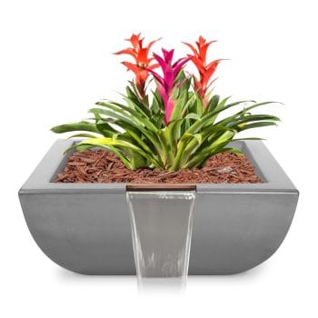 The Outdoor Plus Avalon Cement Planter & Water Bowl