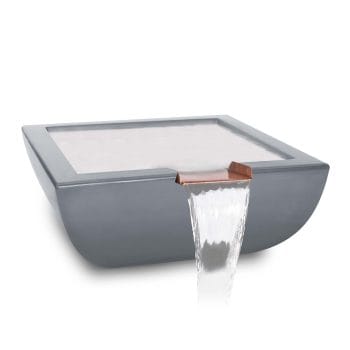 The Outdoor Plus Avalon Water Bowl Gray Cement