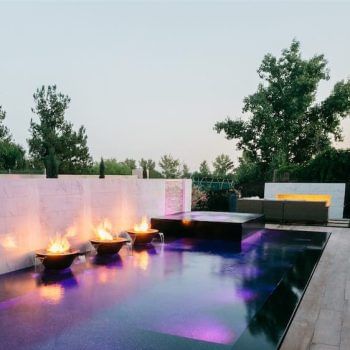 Alternative view of The Outdoor Plus Cazo 4-Way Water & Fire Bowl - Hammered Copper