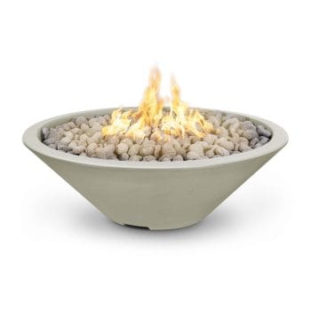 The Outdoor Plus Cazo Fire Pit - Narrow Ledge - GFRC Concrete Ash