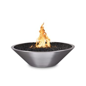 The Outdoor Plus Cazo Fire Pit - Narrow Ledge - Stainless Steel