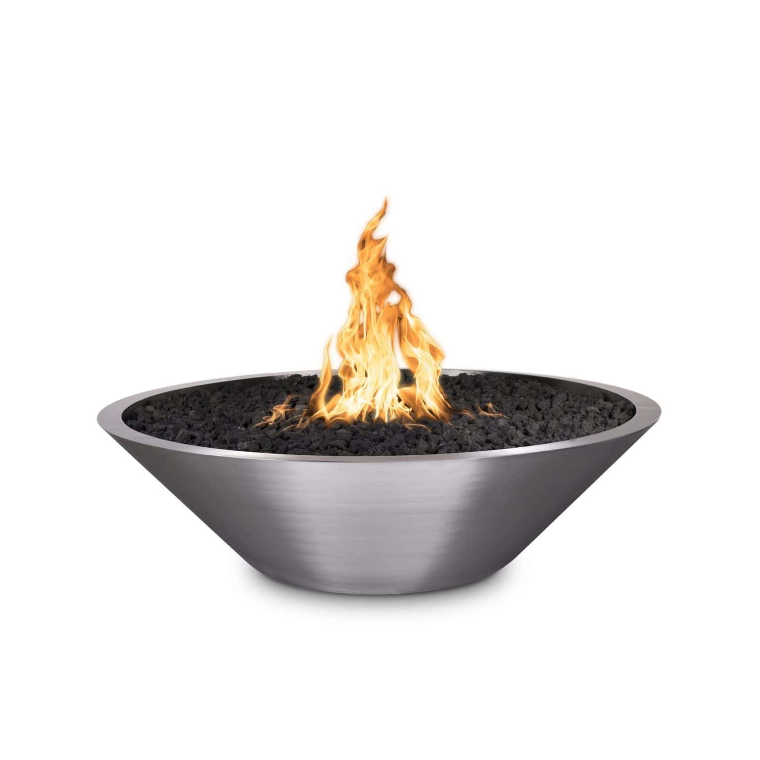 The Outdoor Plus Cazo Fire Pit - Narrow Ledge - Stainless Steel