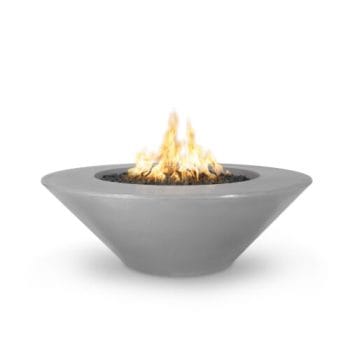 The Outdoor Plus Cazo Fire Pit - Wide Ledge - GFRC Concrete Natural Gray